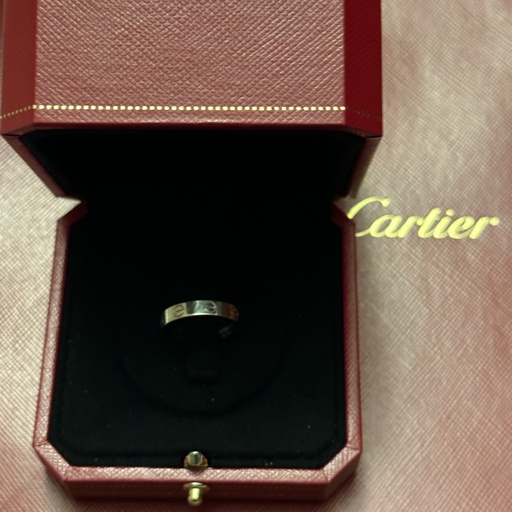 Cartier Wedding Band Love Ring Size 51 White Gold